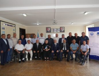 Gəncədə “Müharibə veteranlarının hüquqi maarifləndirilməsi” layihəsi çərçivəsində görüş keçirilib