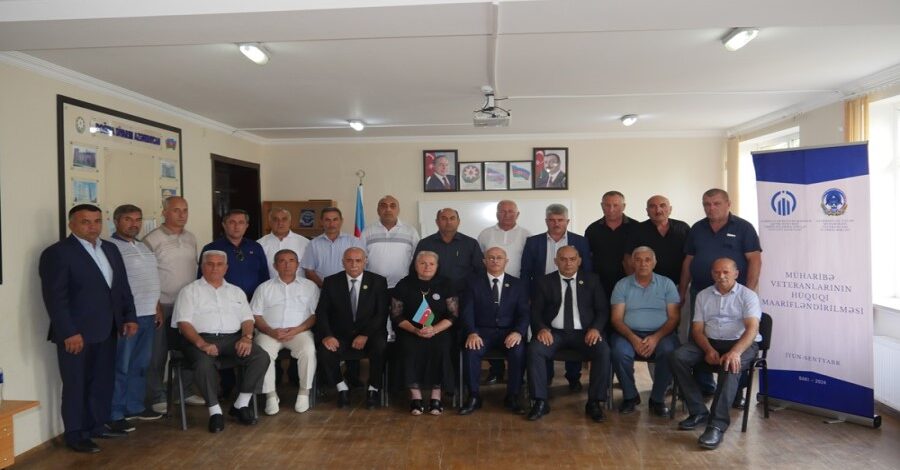 Gəncədə “Müharibə veteranlarının hüquqi maarifləndirilməsi” layihəsi çərçivəsində görüş keçirilib