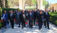 Hərbi yönümlü QHT-lərin rəhbərliyi Ulu Öndərimizin məzarını ziyarət edib