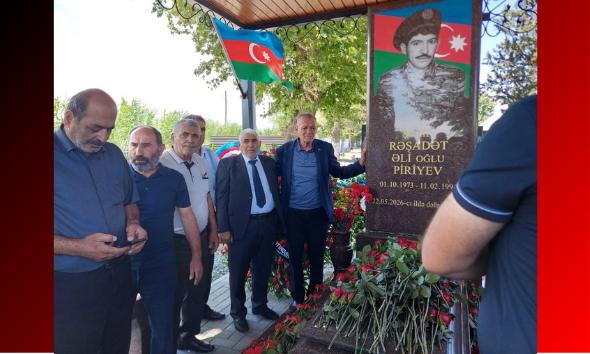 AVMVİB nümayəndələri şəhid Rəşadət Piriyevin məzarını ziyarət ediblər